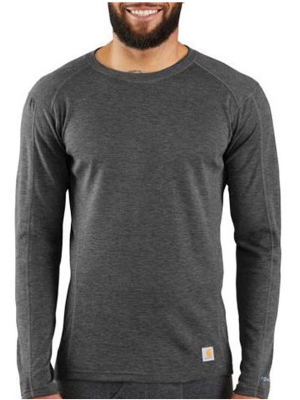 Carhartt Men's Long-Sleeve Thermal Crewneck Shirt - Dark Gray